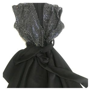 Black shiny mirror jumpsuit